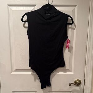 PUMIEY Women's Mock Turtle Neck Sleeveless Bodysuit NWT